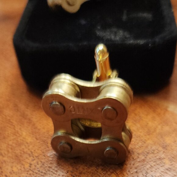 BOLD Biker Cufflinks Cyclist Cuff Links Gold Silver Gift Boxed French Cuff Craft - Picture 5 of 5